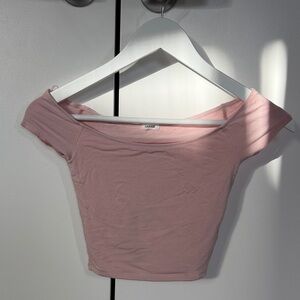 Garage Women's Blush Pink Off-Shoulder Crop Top